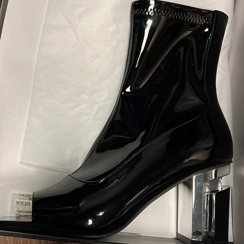 Metric black booties